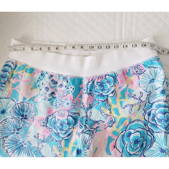 NWT Lilly Pulitzer Bali Blue Once Upon A Tide Linen Palazzo Pants Size XL - Picture 8 of 16